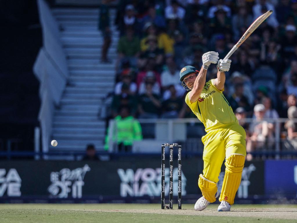 Mitchell Marsh scored 71 runs for the tourists. Picture: AFP