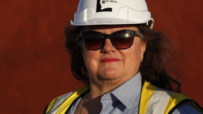 *FILE PIX* Billionaire Gina Rinehart, chairman of Hancock Prospecting Pty, stands for a photograph during a tour of the company's Roy Hill Mine operations under construction in the Pilbara region, Western Australia. Picture: NCA NewsWire / Phil Gostelow