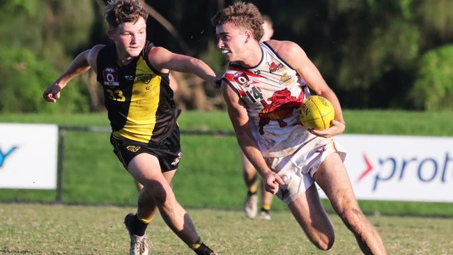 Archie Shannon iin full cry for the Noosa Tigers. Picture: Craig Slaney Sports Photography.