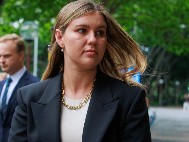 Daily Telegraph. 28, November, 2023.Lehrmann and Higgins are both expected to attend.  Bruce Lehrmann v Network 10 - 1015 - Federal - HearingFourth day of trial involving former political staffer who has sued Channel 10 over a Project interview in which Brittany Higgins alleged she had been raped.Picture: Justin Lloyd.