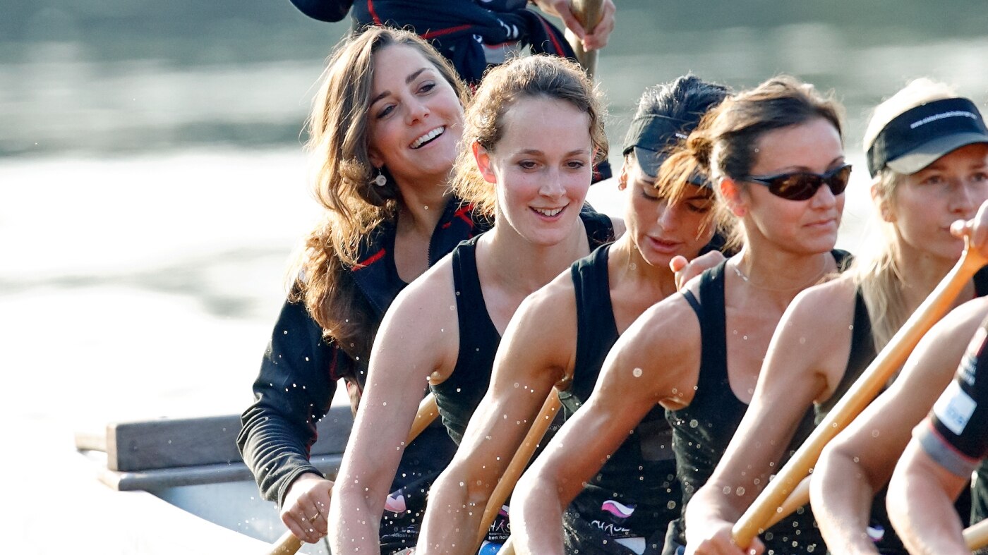 <p>Training with The Sisterhood cross channel rowing team on the River Thames. </p>