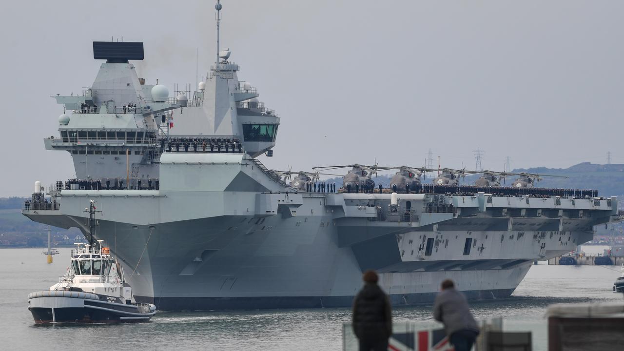 HMS Queen Elizabeth is headed our way. Picture: Finnbarr Webster/Getty Images