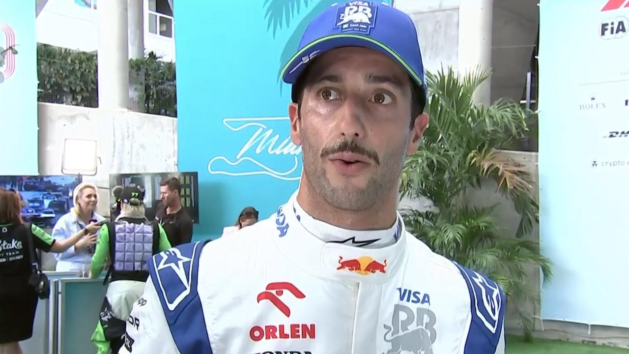 Daniel Ricciardo speaking after qualifying. Photo: Sky Sports.