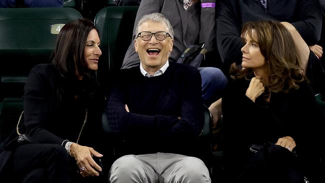 Bill Gates watches the tennis at Indian Wells in March last year. SPicture: AFP