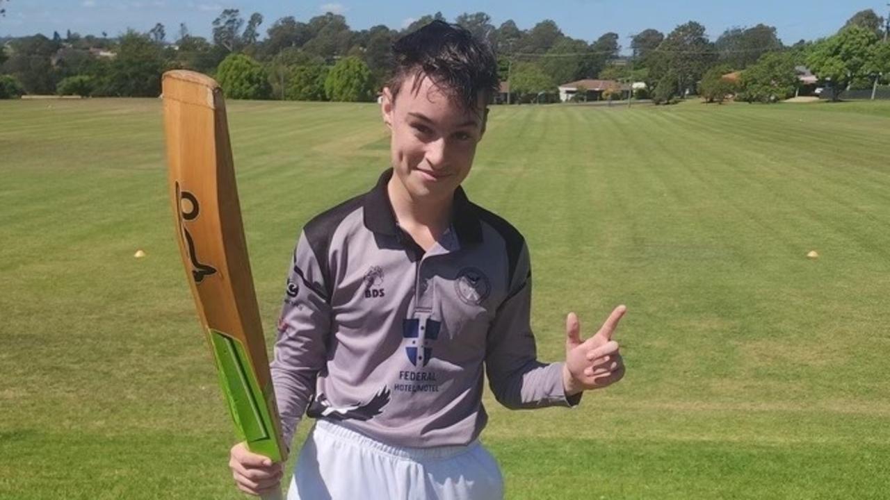 Souths junior cricket player Liam Burges