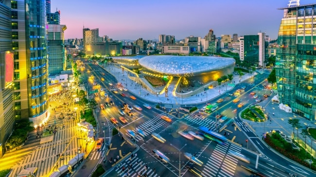 <h2><span>5. Hit the shops at Dongdaemun Design Plaza</span></h2><p><span><a href="https://ddp.or.kr/?menuno=228">This</a> incredible complex designed by Zaha Hadid is worth a visit just for the architecture. It’s divided into sections including the <a href="https://english.visitkorea.or.kr/enu/ATR/SI_EN_3_1_1_1.jsp?cid=1924956">Dongdaemun History &amp; Culture Park</a> but it’s the attached Fashion Arcade precinct that has us frothing. Especially if you’re keen on investing in Seoul’s innovative street style. Upward of a dozen separate style malls envelope the area so get out that credit card and go, go, go.</span></p>