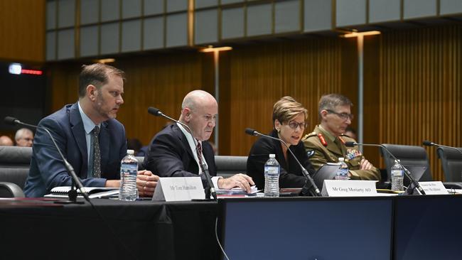 Defence officials were grilled at senate estimates on Wednesday. Picture: NCA NewsWire / Martin Ollman