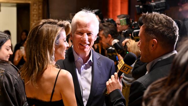 Gere was smitten with his wife during red carpet interviews. Picture: Bryan Bedder/Getty Images for City Harvest