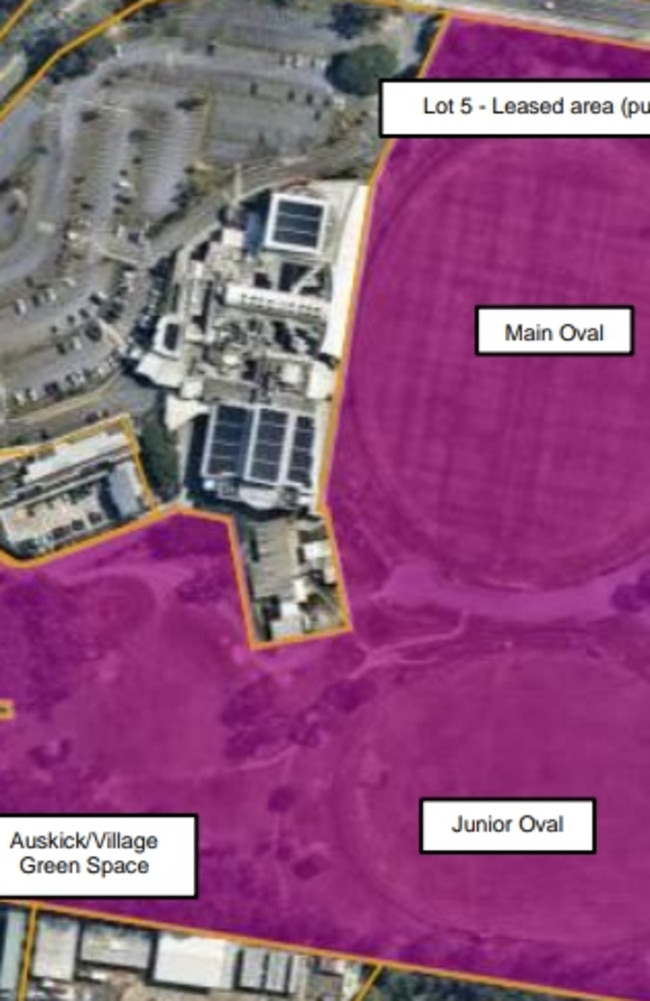 The Southport Sharks master plan. This graphic shows the site areas to be upgraded under a new lease with the Gold Coast City Council.