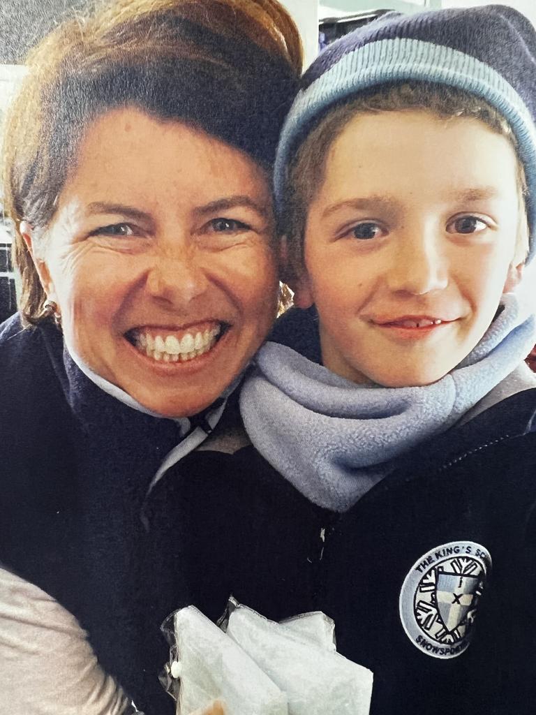 The King's School teacher Jo Grinham with student Edward Woodhouse-Bedak when he was a youngster.