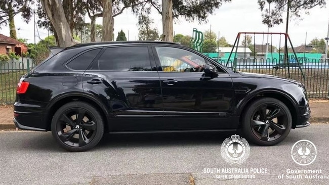 A 2018 Bentley Bentayga SUV Wagon stolen from St Peters. Picture: SA Police