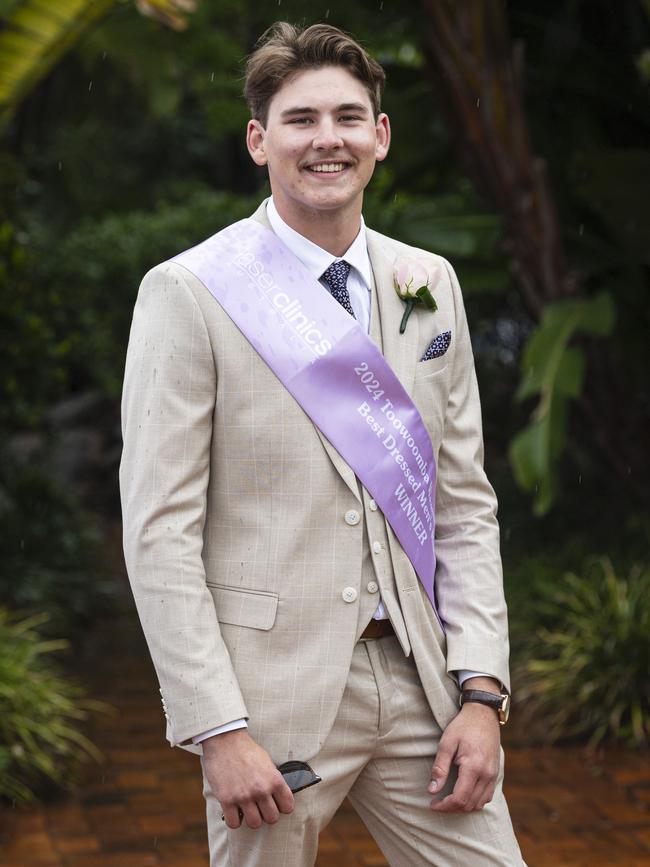 Fashions on the Field men's winner Will Douglas at Weetwood race day at Clifford Park, Saturday, September 28, 2024. Picture: Kevin Farmer