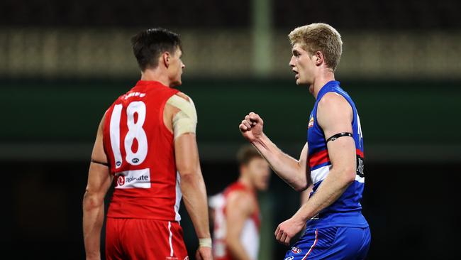 Tim English stood tall on Thursday night. Picture: AAP Image/Brendon Thorne