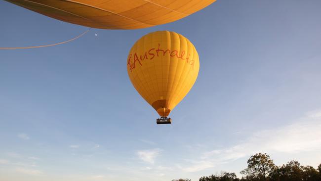 Setting off from the Atherton Tablelands for a hot-air balloon experience with Hot Air Cairns. Picture: Russell Freeman