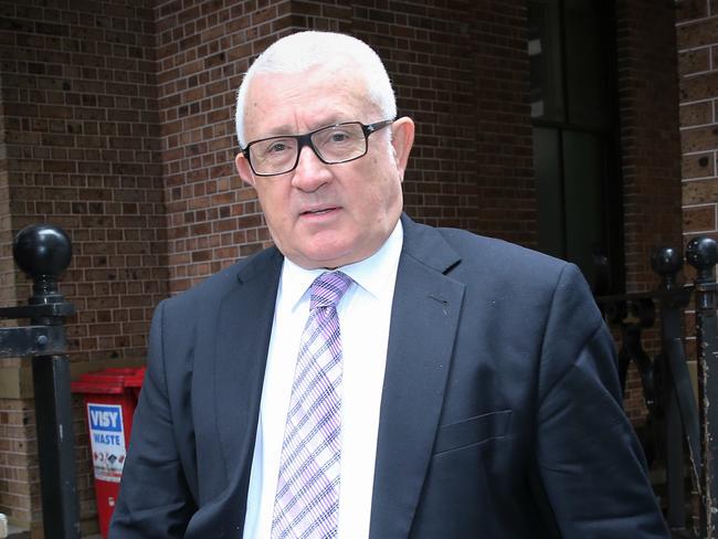 Property tycoon Ron Medich leaving court. Picture: Stephen Cooper