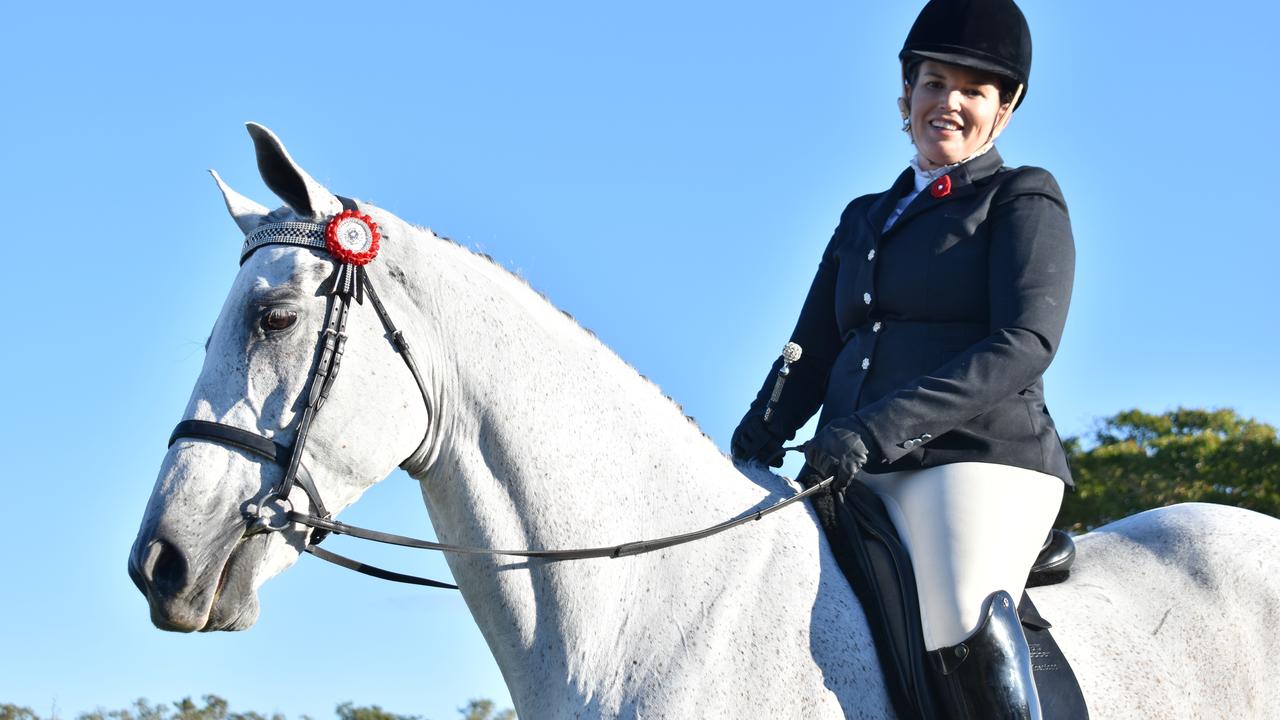 Amber Greenhalgh of Proserpine had a successful day out on Friday, winning Champion Local Hack and Champion Hack of the Show on her mare ‘Su-am Efferescent,’ pictured, and Supreme Led Horse of the Show on another horse, ‘Su-am Sphinx’. Picture: Kirra Grimes
