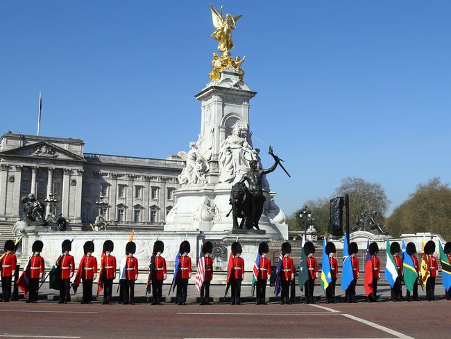 The leaders of Commonwealth countries met the royal family in London on Thursday. Picture: Gareth Fuller/PA via AP.