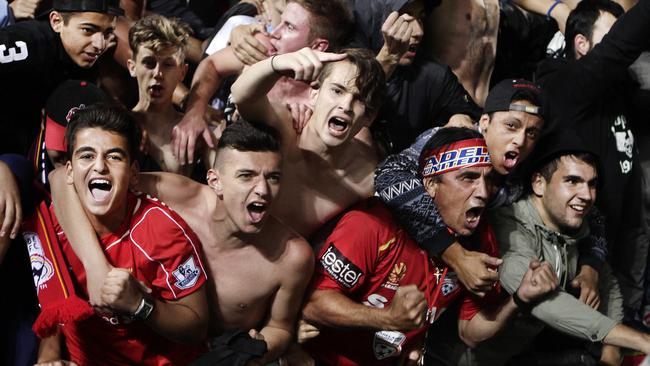 More than 16,000 fans packed into Hindmarsh Stadium for the 2014 FFA Cup final. Picture: Sarah Reed