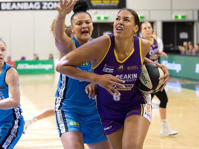 Cambage didn’t play in the Boomers’ last up loss. Pic: Michelle Couling