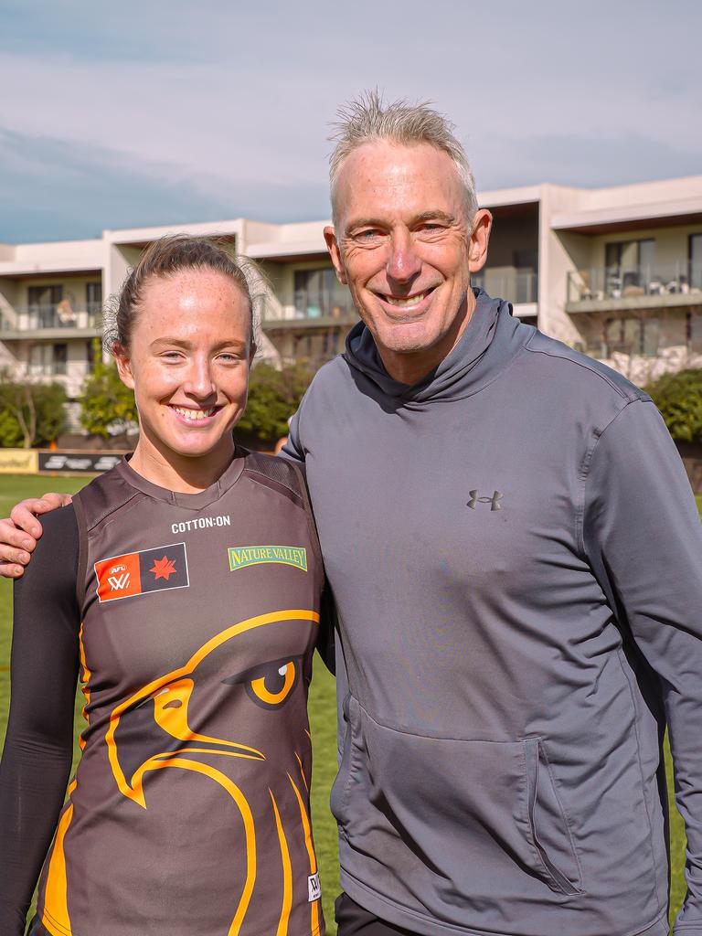 Jasmine and Damien Fleming. Picture: Hawthorn FC