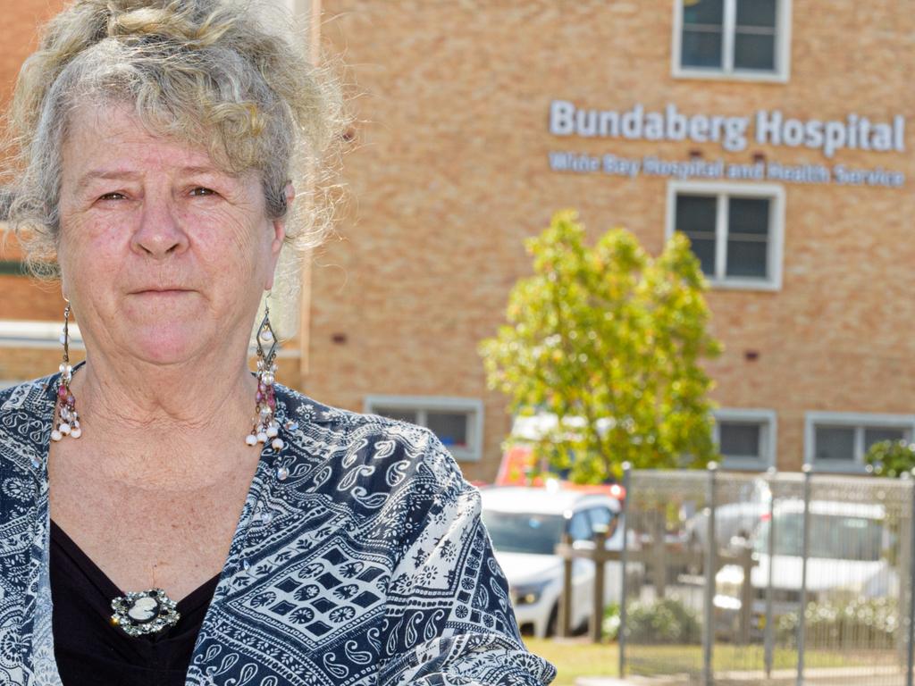 Patient advocate Beryl Crosby outside Bundaberg Hospital. Photo: Paul Beutel