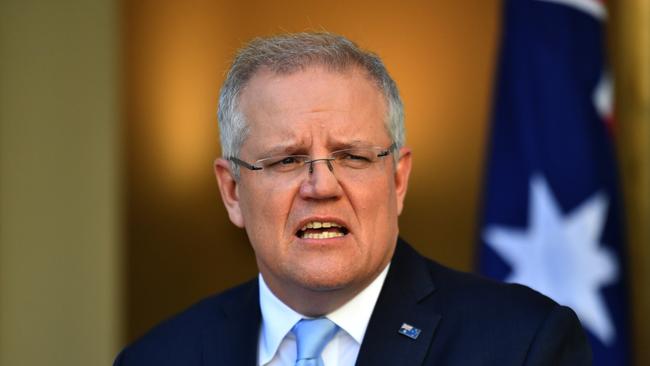 Prime Minister Scott Morrison is speaking out in the interests of national security and biosecurity. Picture: Mick Tsikas/AAP