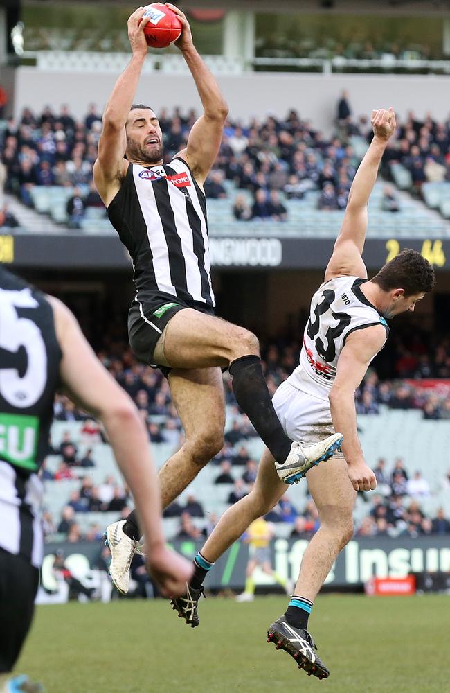 Brodie Grundy had another massive day. Picture: Michael Klein