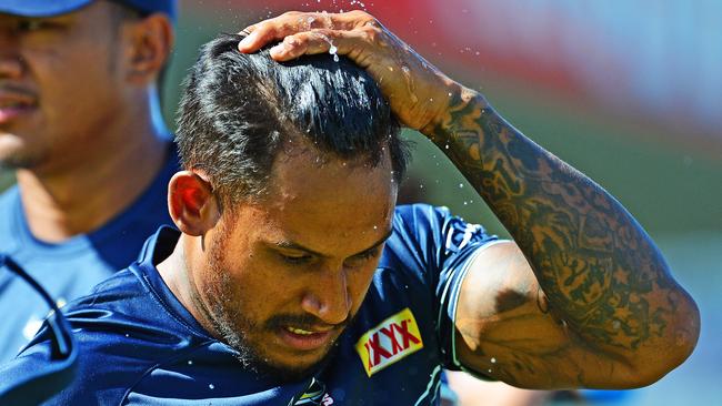 North Queensland Cowboys training from 1300 Smiles Stadium. Ben Barba. Picture: Zak Simmonds