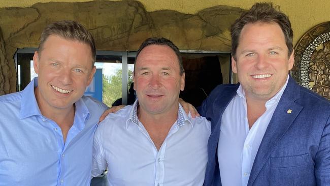 Ricky Stuart with Ben and Nick Fordham at the annual Ricky Stuart Foundation lunch.