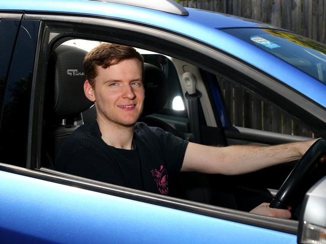 Travis Dray, 29, currently holds a Queensland learner’s licence. Picture: David Clark