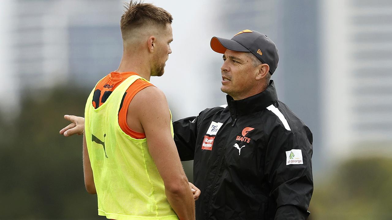 Harry Himmelberg with coach Adam Kingsley. Picture: Phil Hillyard