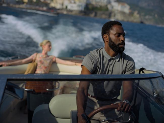 Film Name: TENETCopyright: © 2020 Warner Bros. Entertainment Inc. All Rights Reserved.Photo Credit: Courtesy of Warner Bros. PicturesCaption: (L-r) ELIZABETH DEBICKI and JOHN DAVID WASHINGTON in Warner Bros. Pictures’ action epic "TENET," a Warner Bros. Pictures release.