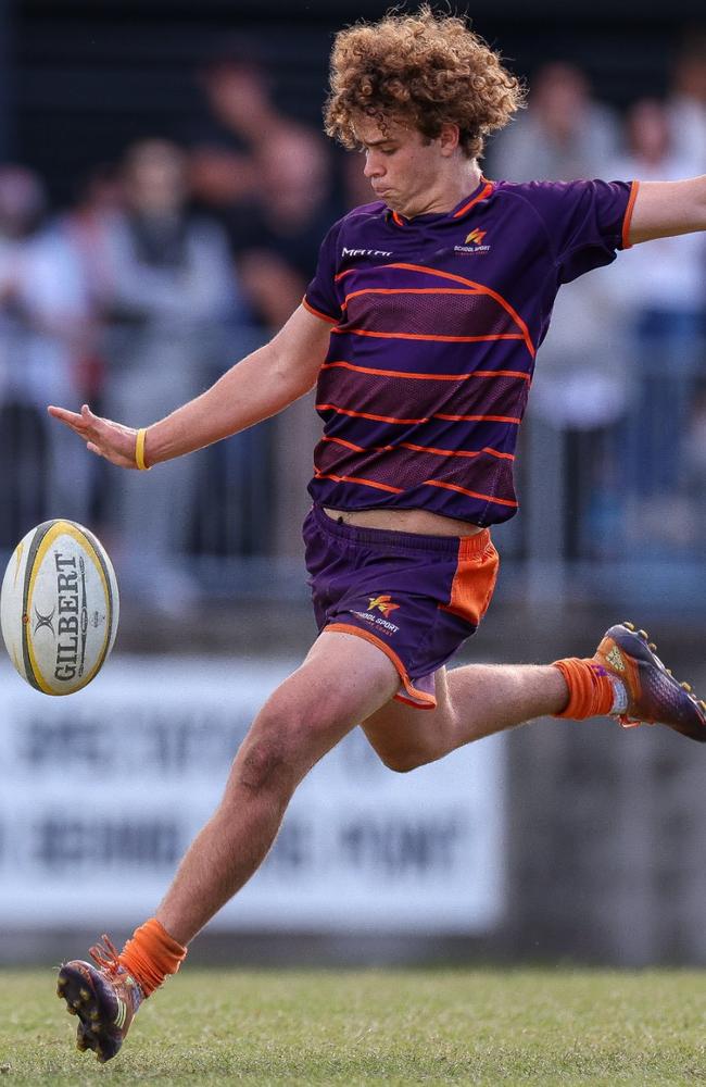 Dougal McLeod in action for Sunshine Coast at the Queensland Rugby Union Schools State Championships. Picture: Kev Nagle