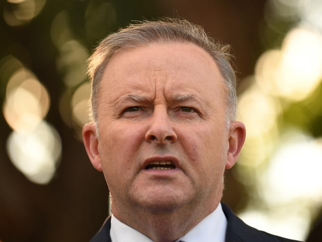 Labor leader contender and member for Grayndler Anthony Albanese speaks to the media in Sydney, Thursday, May 23, 2019. Mr Albanese is currently running unopposed for the Labor leadership after Jim Chalmers announced he would not run. (AAP Image/Dean Lewins) NO ARCHIVING