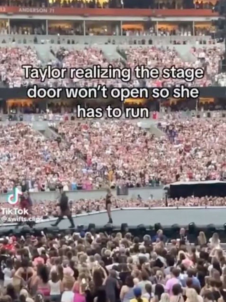 Taylor Swift forced to run after stage malfunctions at Eras Tour ...