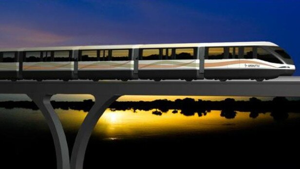 An artist impression of a monorail. Picture: Supplied