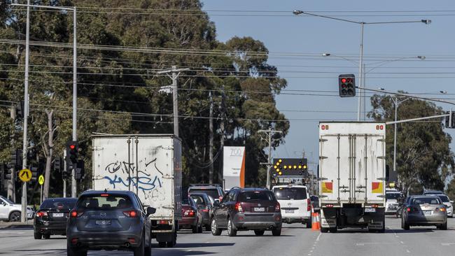 The intersection of Springvale and Wellington Road, in Mulgrave. Photo: Daniel Pockett