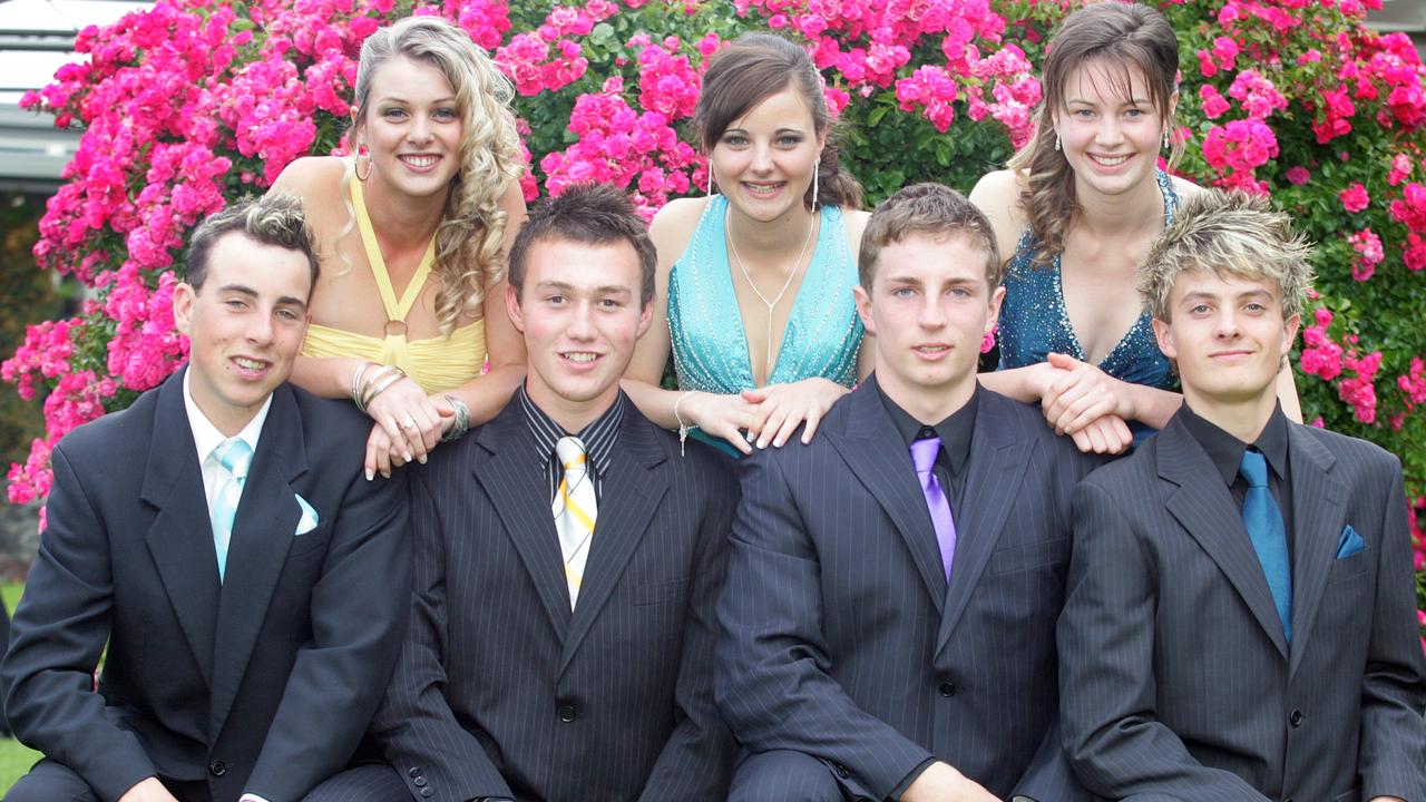 School Leavers dinner (formal), New Norfolk High School at Laetare Gardens, from left, Josh Duggan, Luen Triffet, Kurt Styles, Rachael Morris, Richard Tebb, Katelyn Turner and Kyle Hansen