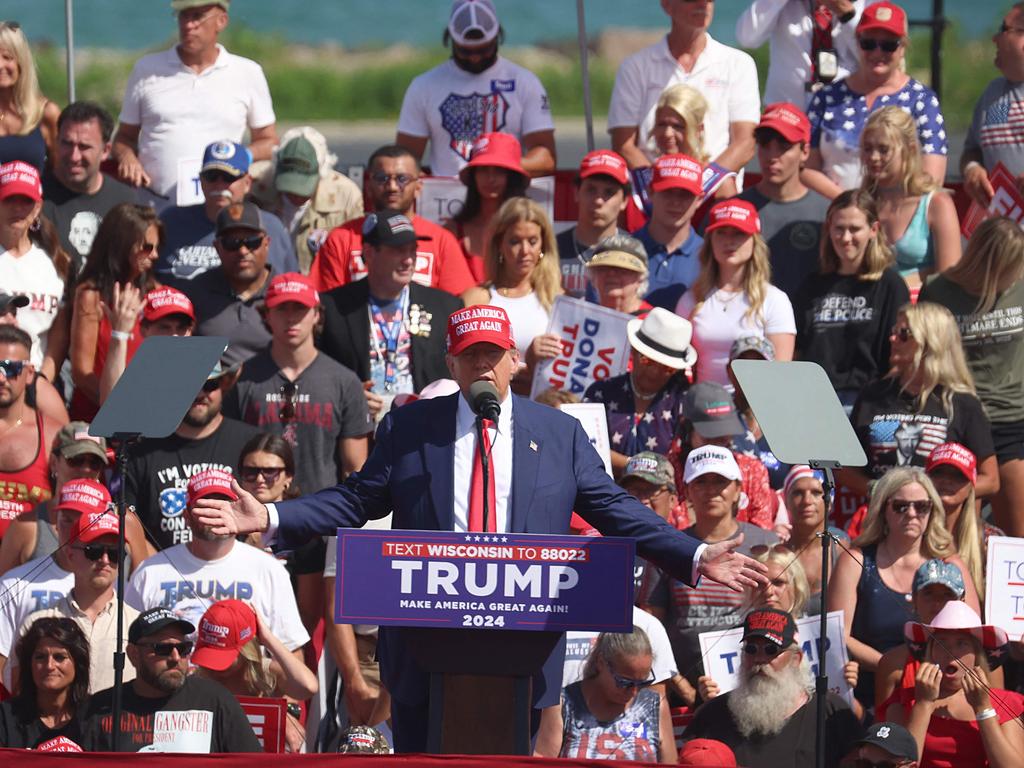 Mr Trump has continued his campaign attacks on President Joe Biden. Picture: Getty Images/AFP