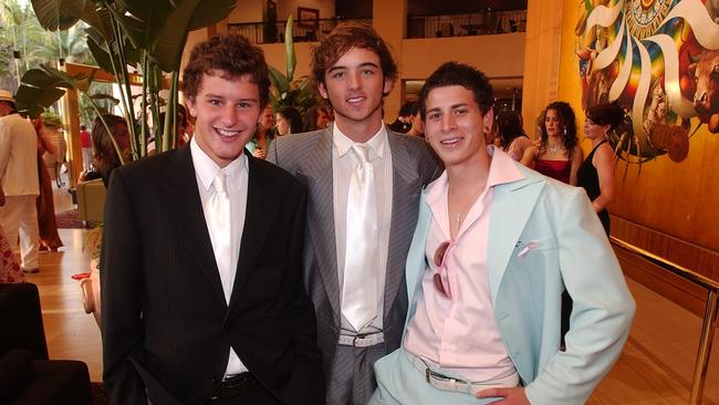 Palm Beach Currumbin High School formal at Conrad Jupiters Casino. Seb Buckenham, Daniel McDonald and Rhys Chin. Reporter: Ben Dillaway