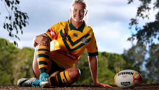 Meg Ward’s talents could have seen her in another green and gold shirt. Photo: Adam Head