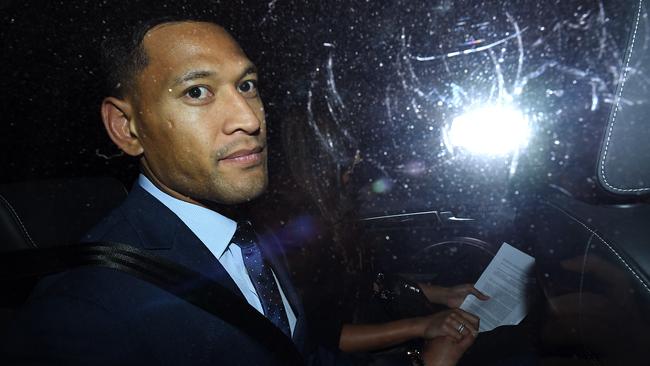 The third round of drafting has produced a bill that ‘fails to satisfy those who want legal protection’ for people such as Israel Folau, whose Rugby Australia contract was terminated in 2019. Picture: AAP