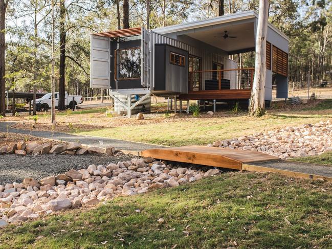 Get back to nature in the heart of the Hunter Valley, with this home filled with handmade timber furniture. Picture: Supplied.