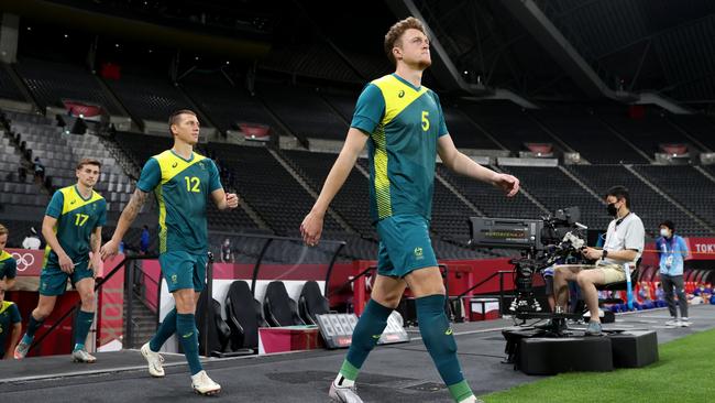 Souttar put in a number of brave defensive performances for Australia at the Tokyo Olympics. Picture: Masashi Hara/Getty Images