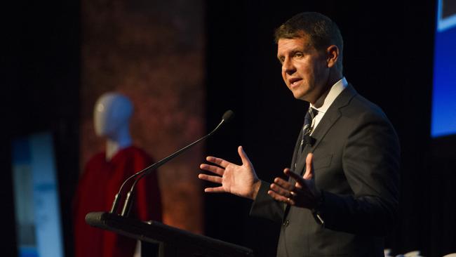 Premier Mike Baird speaks at the inaugural 2014 Bradfield Oration / Picture: Chris McKeen