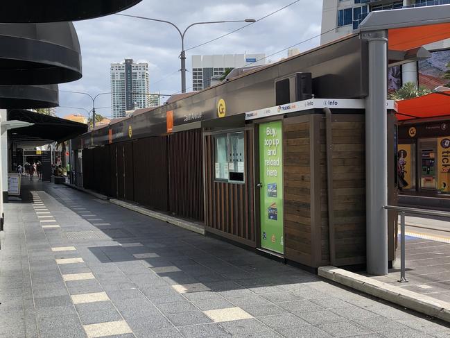 The Surfers Paradise light rail stop.