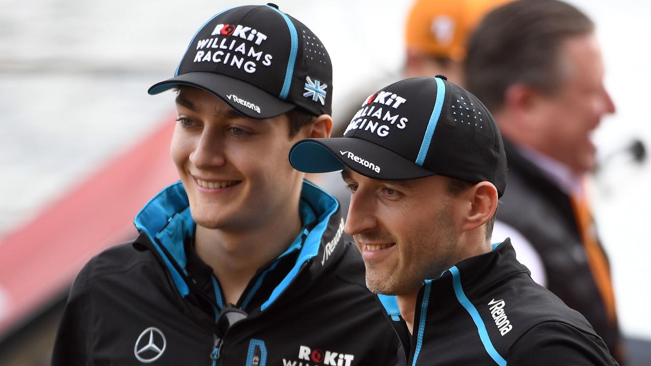 (L-R) George Russell and Robert Kubica are an unlikely driver pairing.