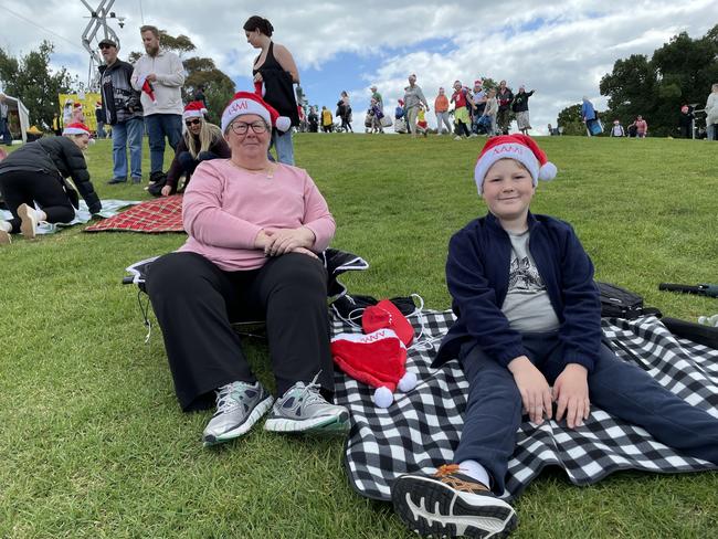 Irene and Noah at the Carols by Candlelight rehearsals.