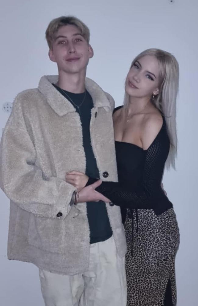 Lukas George Goller with his girlfriend Maya Curtis. Picture: Facebook/Maya Curtis