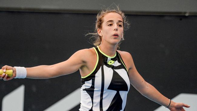 Lucia Bronzetti faces a daunting challenge against Ash Barty. Picture: AFP